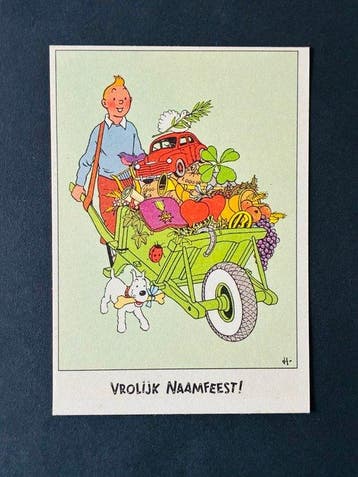 Tintin - 1 Postkaart: Fijne feestdagen, beperkte editie, Nieuw