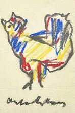 Anton Heyboer (1924-2005) - Kip, Antiek en Kunst, Kunst | Schilderijen | Modern