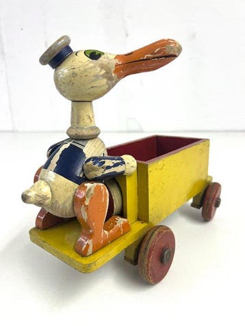 Donald Duck - 1 Pull toy by “Herold Georg Brand”, Germany -, Collections