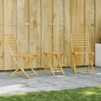 vidaXL 3-delige Bistroset bamboe, Tuin en Terras, Verzenden, Nieuw