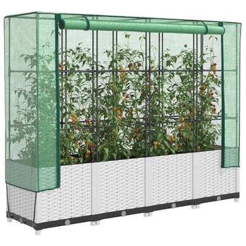 vidaXL Plantenbak verhoogd met kashoes 160x40x138 cm, Verzenden