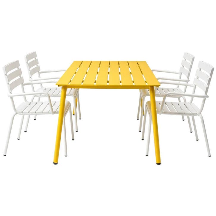 Serax X Maarten Baas Tuinset Groot Yellow & Off-white, Tuin en Terras, Tuinsets en Loungesets, Tuinset, Zo goed als nieuw, Aluminium