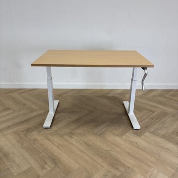 slingerbureau 120x80 cm, licht beuken - wit