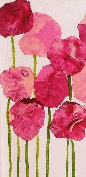 Terenzio Lana - un giardino in rosa, Antiquités & Art