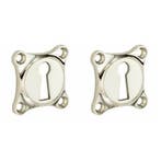 Set van twee sleutelplaatjes Bonton glans nikkel, Nieuw, Overige materialen