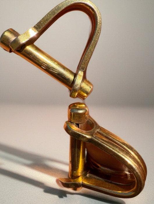 Verfijnde en razendsnelle manchetknopen Stirrup – Gold, Antiek en Kunst, Curiosa en Brocante