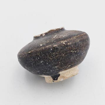 Chinois ancien Céramique émaillée brune Porte-médicament