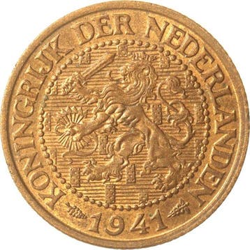 Nederland. Wilhelmina. 2 1/2 Cent 1941, 1941 donker