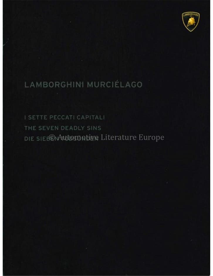 2002 LAMBORGHINI MURCIÉLAGO DE ZEVEN DODELIJKE ZONDEN, Boeken, Auto's | Folders en Tijdschriften