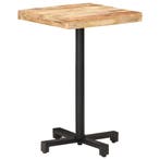 vidaXL Bistrotafel vierkant 50x50x75 cm ruw mangohout, Verzenden