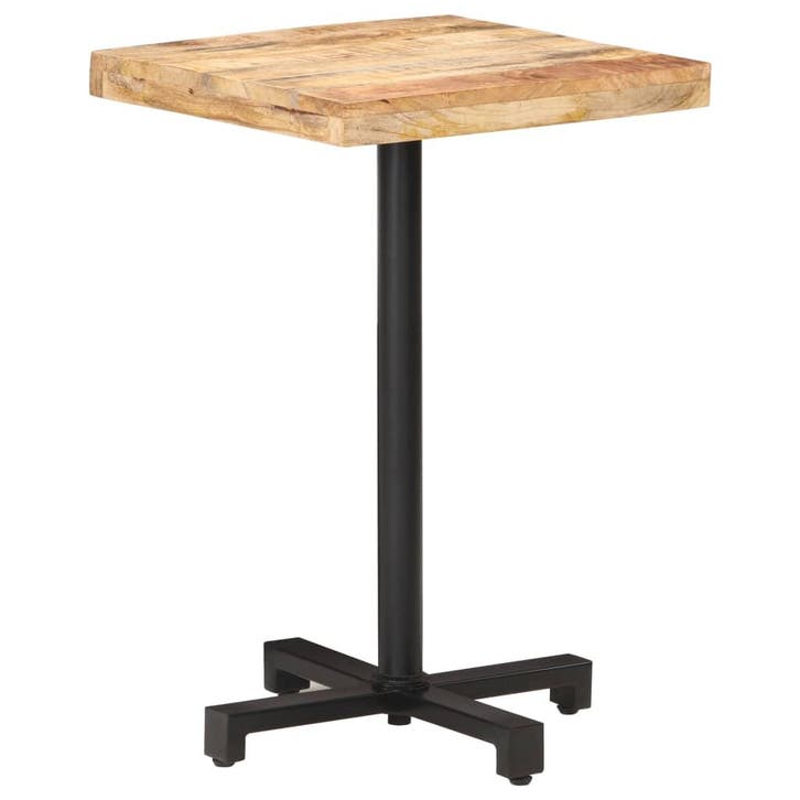 vidaXL Bistrotafel vierkant 50x50x75 cm ruw mangohout, Maison & Meubles, Tables | Tables à manger, Envoi