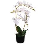 vidaXL Kunstplant orchidee met pot 65 cm wit, Verzenden, Nieuw