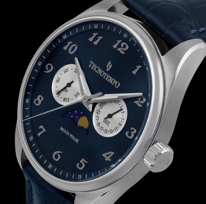 Tecnotempo - Full Moon - Calendar & Moon Phase - 41mm -, Handtassen en Accessoires, Horloges | Heren