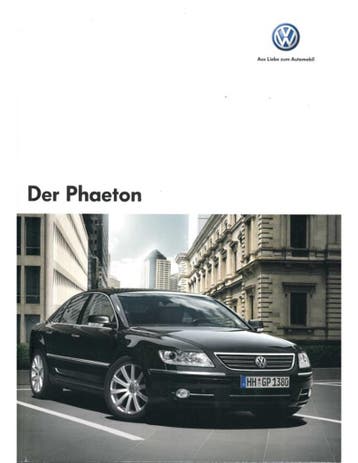 2007 VOLKSWAGEN PHAETON BROCHURE DUITS, Ophalen of Verzenden