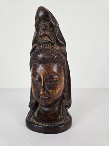Buste Kwan Yin / Guanyin - Sculpture - Myanmar/Birmanie, Antiquités & Art