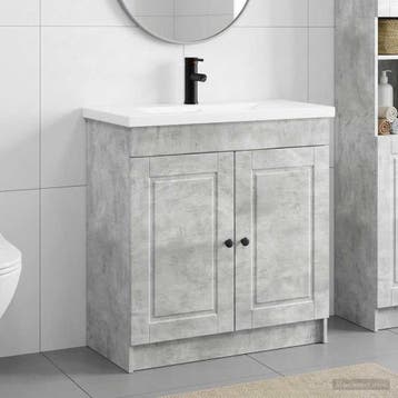 vidaXL Badkamermeubel Set Betongrijs 56 x 37,5 x 81 cm, Verzenden