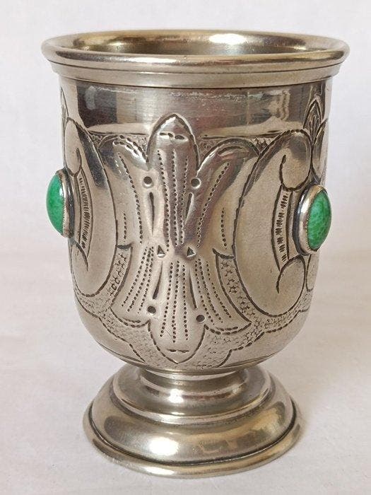 Kidoesj beker - Jewish/Sephardic Cup - Alpaca, Antiquités & Art, Antiquités | Livres & Manuscrits