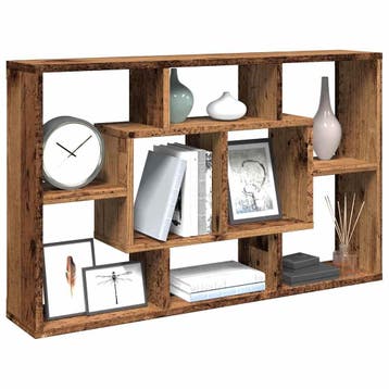 vidaXL Wandschap 85x16x52,5 cm bewerkt hout oud houtkleurig, Verzenden
