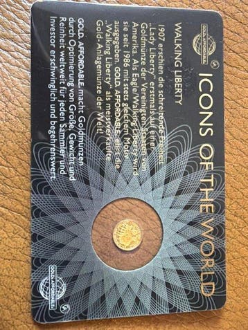 Rwanda. 10 Frw 2015 - Walking Liberty., 1/200 Oz (.999)