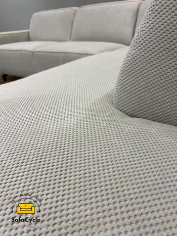 Manchester hoekzetel wit in bouclé, hoek L – overstock, Verzenden