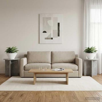 vidaXL Plantenstand 2 st Betongrijs 40 x 40 x 40 cm Bewerkt, Verzenden, Nieuw