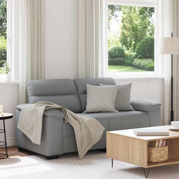 vidaXL 2-zitsbank / zetel 160x81x84 cm stof lichtgrijs, Huis en Inrichting, Verzenden, Nieuw