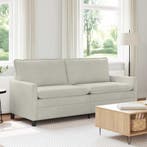 vidaXL bank / zetel Crèmekleurig 196 x 81 x 87,5 cm Fluweel, Verzenden, Nieuw