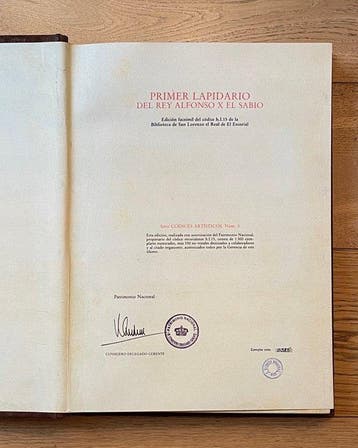 Alfonso X el Sabio - Primer Lapidario - 1982