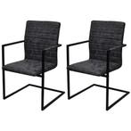 Stijlvolle Eetkamerstoelen 2x Zwart | Retour Deal NU!, Huis en Inrichting, Stoelen, Twee, Verzenden, Zwart, Nieuw