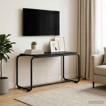 vidaXL TV Stand 80 x 35.5 x 42 cm Zwart eiken Bewerkt hout, Verzenden