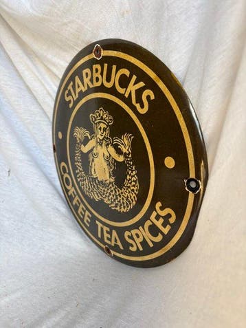 Starbucks Coffee Tea Spices – Emaille Reclamebord met