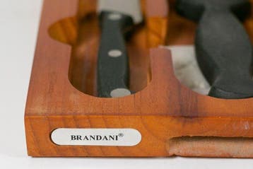 Brandani - Couteau de table - Support à jambon avec ensemble