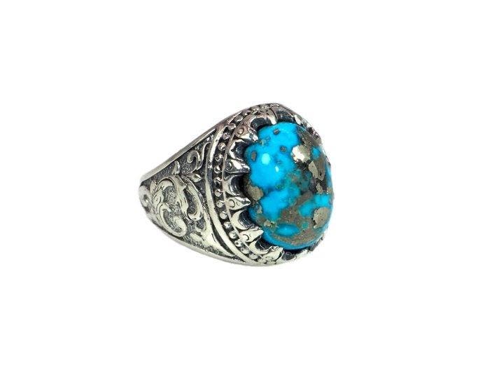 Turquoise - Zilver - Ring, Antiek en Kunst, Kunst | Niet-Westerse kunst