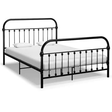 vidaXL Bedframe metaal zwart 120x200 cm, Verzenden, Nieuw