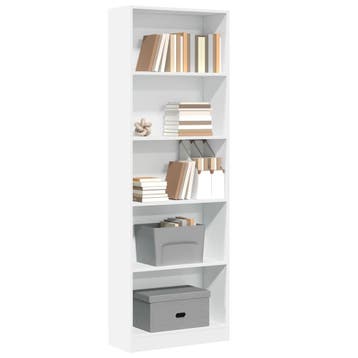 vidaXL Boekenkast Wit 60x24x176 cm Bewerkt Hout, Verzenden