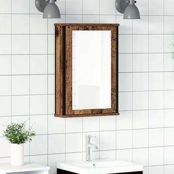 vidaXL Badkamerspiegelkast 42x12x60 cm bewerkt hout oud hout, Verzenden, Nieuw
