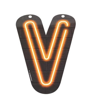 Neon Letter V 24cm, Verzenden, Nieuw