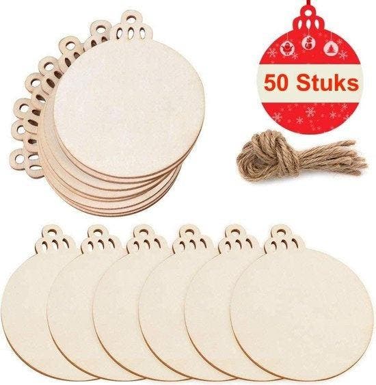2dekans | Giftmas Houten Kerstballen – Kerstversiering voor, Divers, Noël, Enlèvement ou Envoi