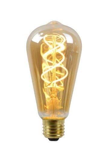 Lucide LED Lamp Long - Amber 2200K E27 5 Watt dimbaar, Verzenden, Nieuw, E27 (groot)