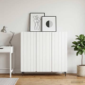 vidaXL Dressoir Wit 89 x 34,5 x 82 cm Bewerkt hout, Verzenden, Nieuw