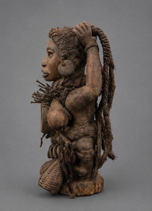Statuten - standbeeld Congo - Bakongo - Congo (Zonder, Antiek en Kunst, Kunst | Niet-Westerse kunst