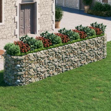 vidaXL Gabion plantenbak verhoogd 500x100x100 cm, Verzenden, Nieuw