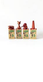 Figuur - Vier vintage houten dieren Royal Pet