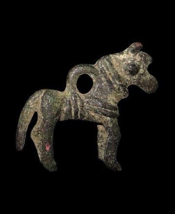 West-Aziatisch - Paard met bronzen tuigage - Luristan -