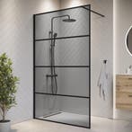 Douchewand Essos 140 x 200 cm Zwart – Inloopdouche 8 mm, Verzenden, Nieuw