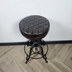Kruk - in hoogte verstelbaar - Leder, IJzer - draaikruk