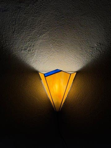 Rosé design - Lamp - Glas, Metaal - Tiffany-stijl wandlamp