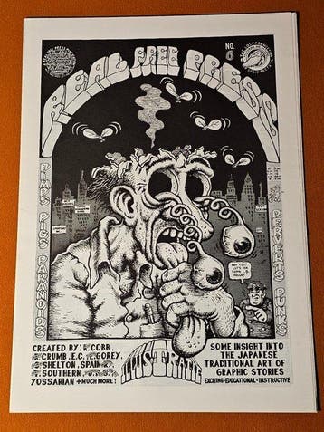 Real Free Press no. 1, 5, 6 (Robert Crumb), 3 ongevouwen, Boeken, Nieuw