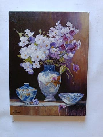 V. Fiorani (XX) - Vaso con fiori