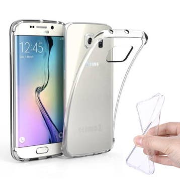Samsung Galaxy S6 Edge Transparant Clear Case Cover Silicone, Télécoms, Verzenden
